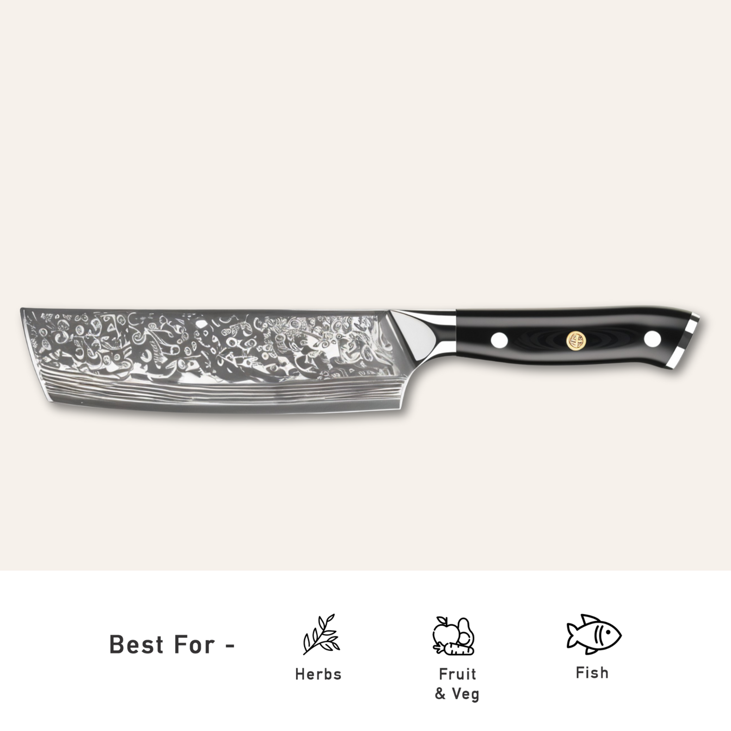 Obsidian Damascus Steel Knives
